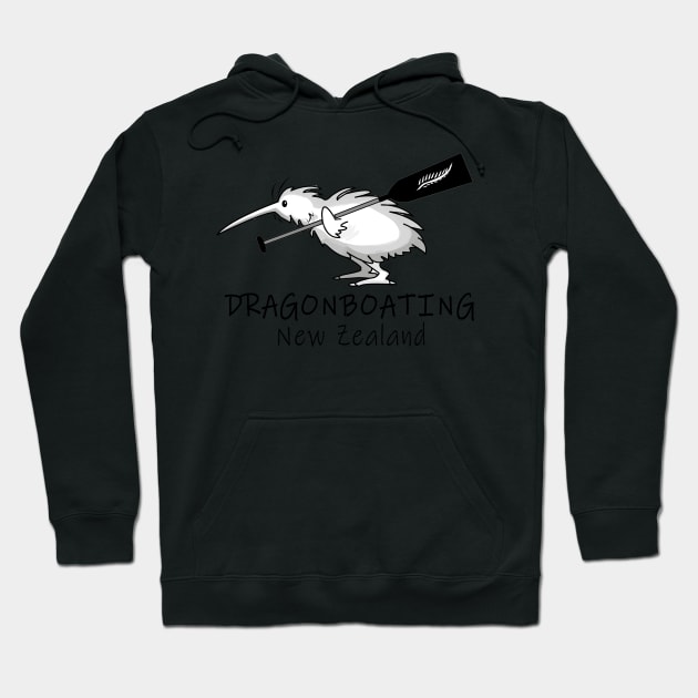 Dragonboating Kiwi New Zealand Hoodie by Pebblestone